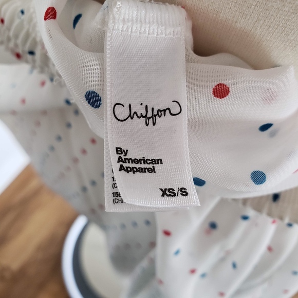 American Apparel Long Sheer Skirt w/ Polka Dots - Picture 4 of 5